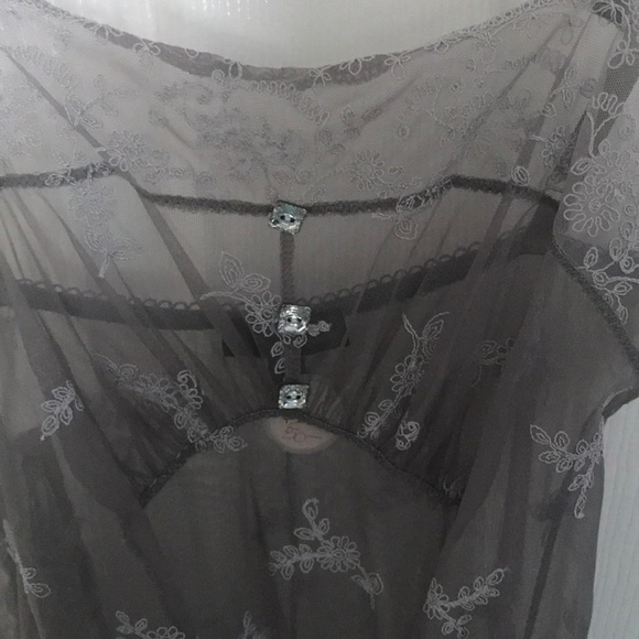 Stretch lace chemise with Swarovski crystal detail - Picture 2 of 5